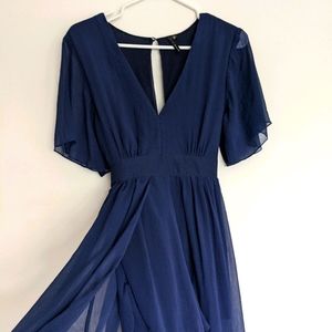 Open front sheer dress